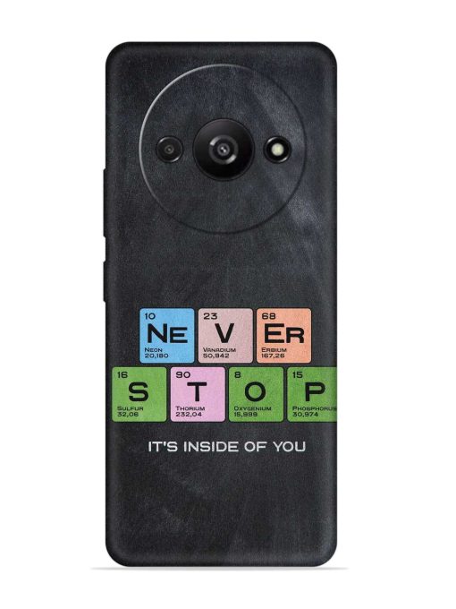 Never Stop It'S Inside Of You Embossed Soft Silicone Case for Poco C61 Zapvi