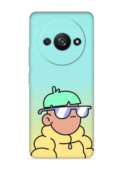 Doodles Cool Character Embossed Soft Silicone Case for Poco C61 Zapvi