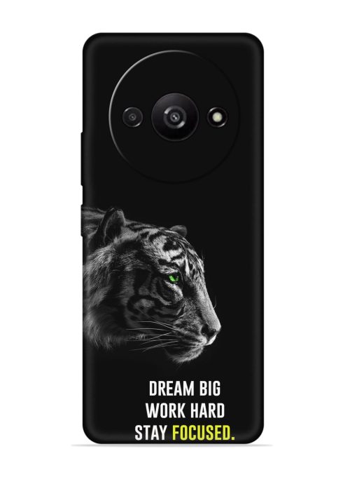 Dream Big Work Hard Embossed Soft Silicone Case for Poco C61 Zapvi