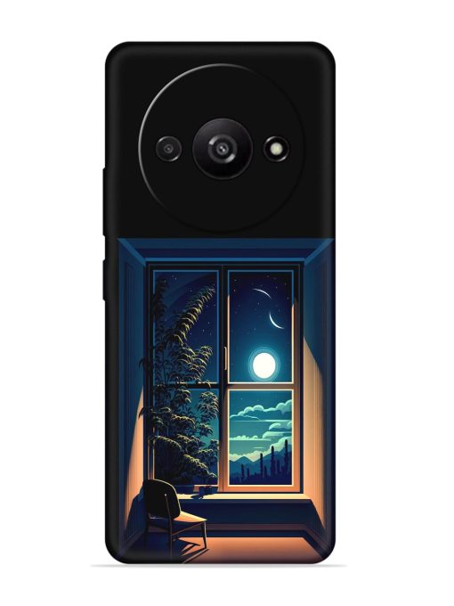 Night View At Window Embossed Soft Silicone Case for Poco C61