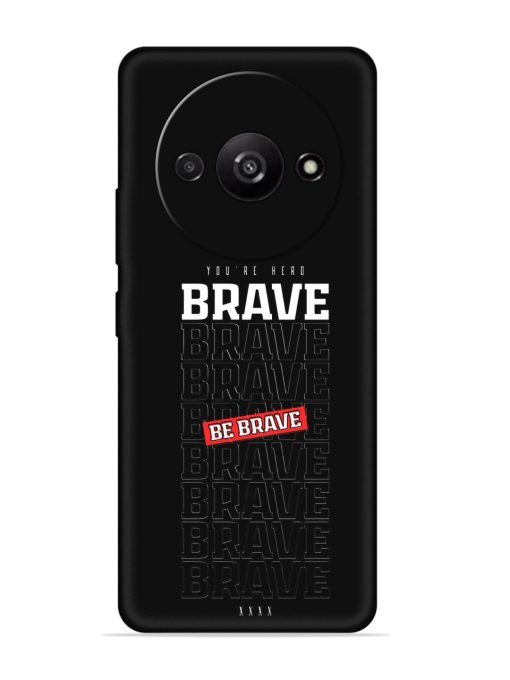 Be Brave Embossed Soft Silicone Case for Poco C61 Zapvi