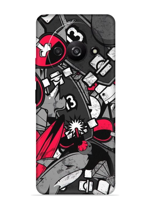 Fictional Doodle Embossed Soft Silicone Case for Poco C61