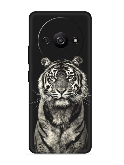 Tiger Art Embossed Soft Silicone Case for Poco C61 Zapvi