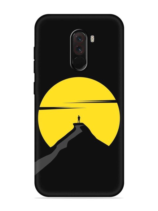 Black Ultra Vector Embossed Soft Silicone Case for Poco F1