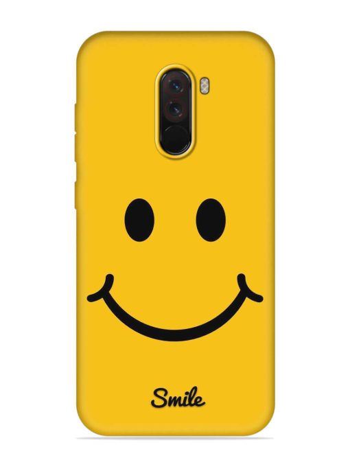 Yellow Smiley Embossed Soft Silicone Case for Poco F1