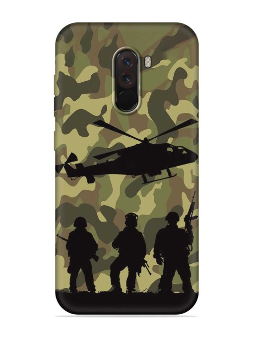 Army Heros Embossed Soft Silicone Case for Poco F1 Zapvi