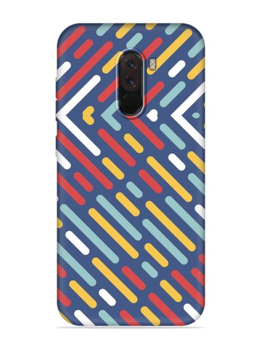 Colored Lines Embossed Soft Silicone Case for Poco F1 Zapvi