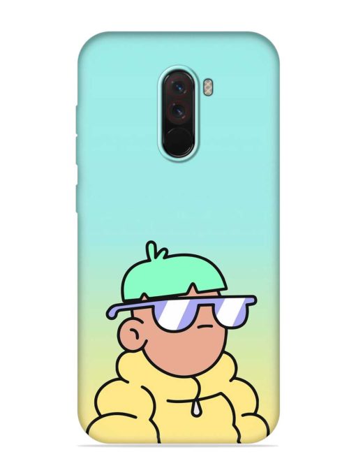 Doodles Cool Character Embossed Soft Silicone Case for Poco F1