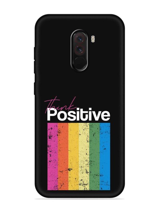 Think Positive Typography Embossed Soft Silicone Case for Poco F1