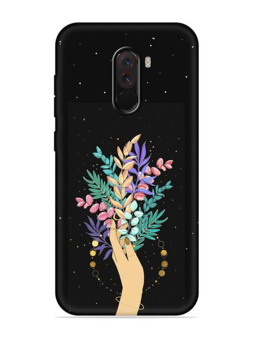 Flower On Hand Embossed Soft Silicone Case for Poco F1