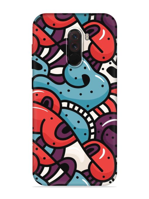 Seamless Backdrop Colorful Embossed Soft Silicone Case for Poco F1 Zapvi