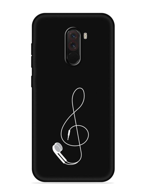 Music Earphone Vector Embossed Soft Silicone Case for Poco F1