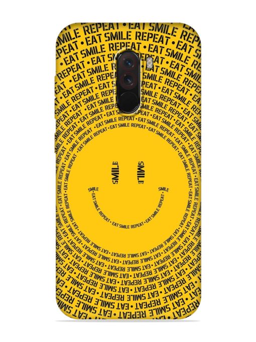 Smiley Embossed Soft Silicone Case for Poco F1