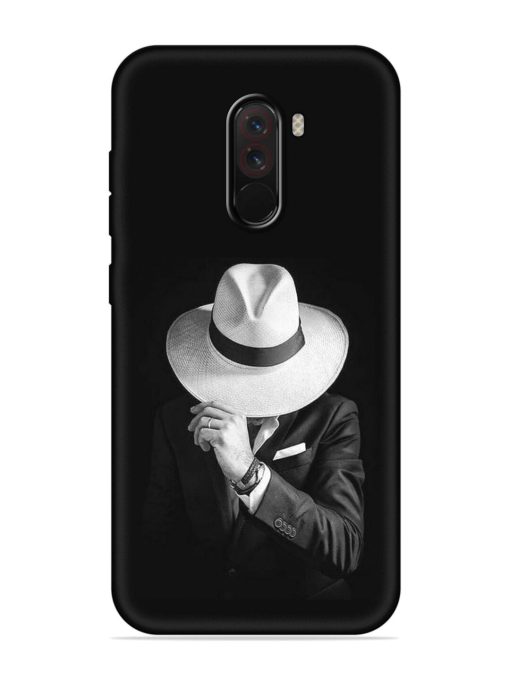 Men Under Hat Embossed Soft Silicone Case for Poco F1