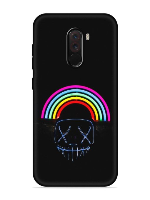 Mask Rainbow Embossed Soft Silicone Case for Poco F1