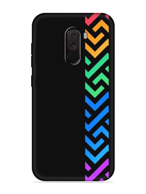 Colorshape Stripes Embossed Soft Silicone Case for Poco F1 Zapvi