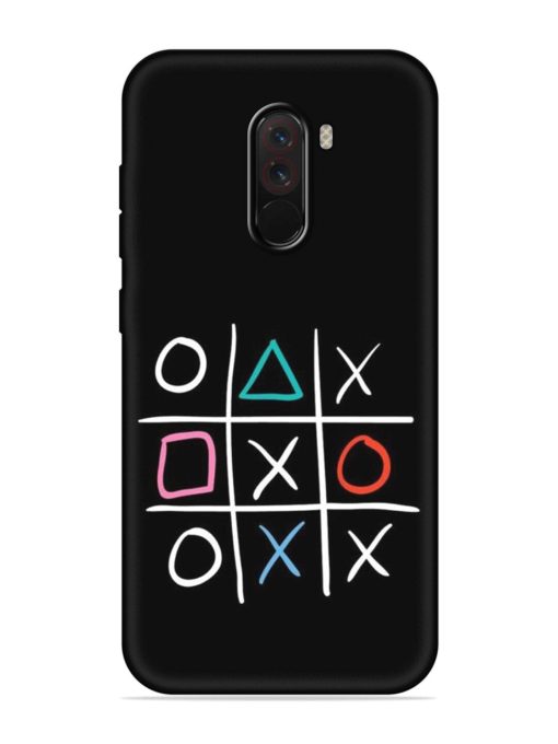 Super Neon Tic-Tac-Toe Embossed Soft Silicone Case for Poco F1