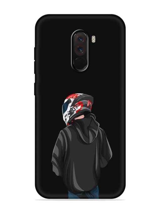 Motorcycle Rider Embossed Soft Silicone Case for Poco F1 Zapvi