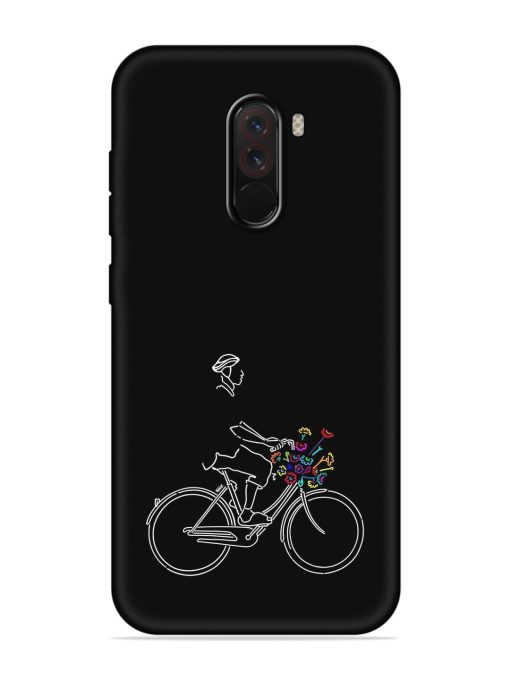 Minimalist Cycle Art Embossed Soft Silicone Case for Poco F1