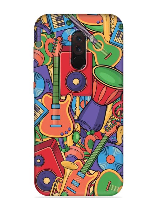 Colorful Music Art Embossed Soft Silicone Case for Poco F1 Zapvi