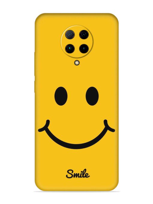 Yellow Smiley Embossed Soft Silicone Case for Poco F2 Pro Zapvi