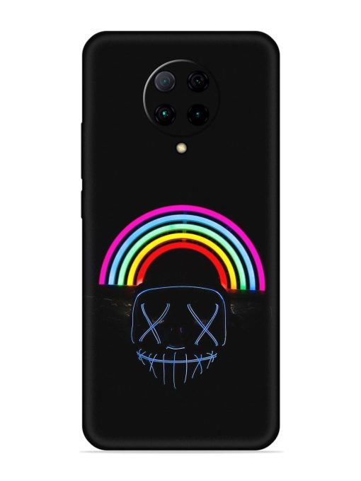 Mask Rainbow Embossed Soft Silicone Case for Poco F2 Pro Zapvi