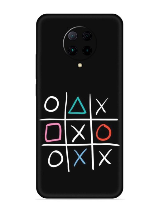 Super Neon Tic-Tac-Toe Embossed Soft Silicone Case for Poco F2 Pro Zapvi