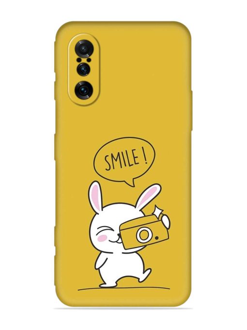 Hey Smile Please Embossed Soft Silicone Case for Poco F3 Gt (5G) Zapvi