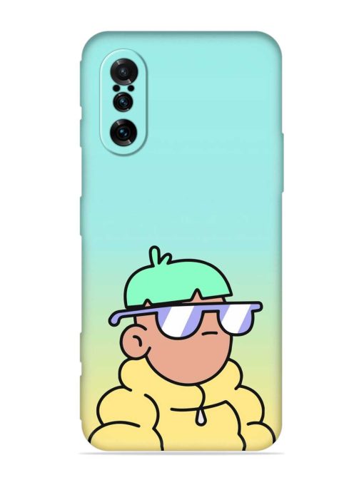 Doodles Cool Character Embossed Soft Silicone Case for Poco F3 Gt (5G)