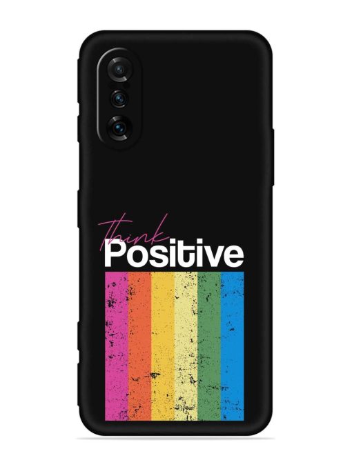 Think Positive Typography Embossed Soft Silicone Case for Poco F3 Gt (5G) Zapvi