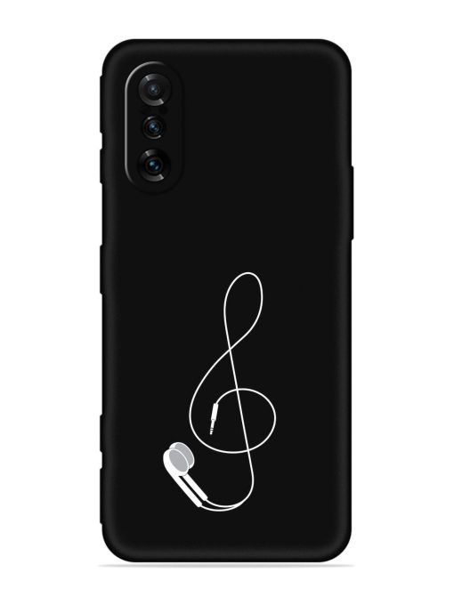 Music Earphone Vector Embossed Soft Silicone Case for Poco F3 Gt (5G) Zapvi