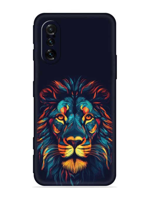 Colorful Lion Embossed Soft Silicone Case for Poco F3 Gt (5G) Zapvi