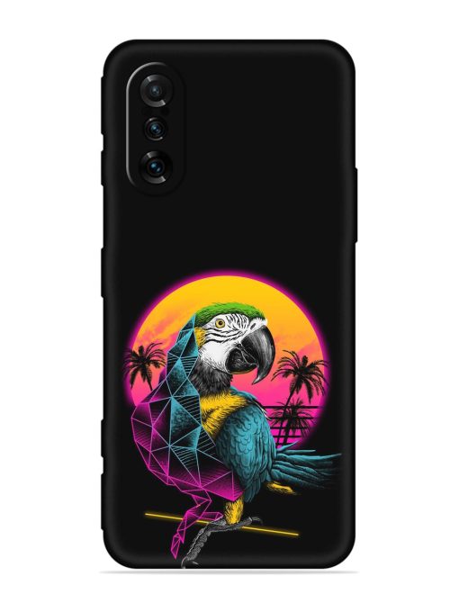 Rad Parrot Embossed Soft Silicone Case for Poco F3 Gt (5G)