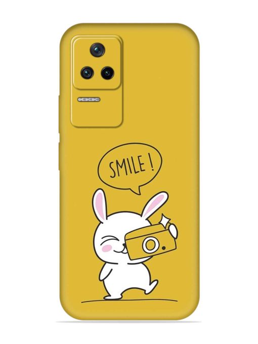 Hey Smile Please Embossed Soft Silicone Case for Poco F4 (5G) Zapvi