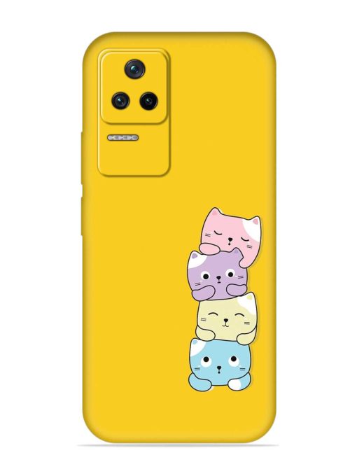 Cartoon Anime Embossed Soft Silicone Case for Poco F4 (5G) Zapvi