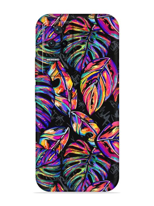 Tropical Seamless Vector Embossed Soft Silicone Case for Poco F4 (5G) Zapvi