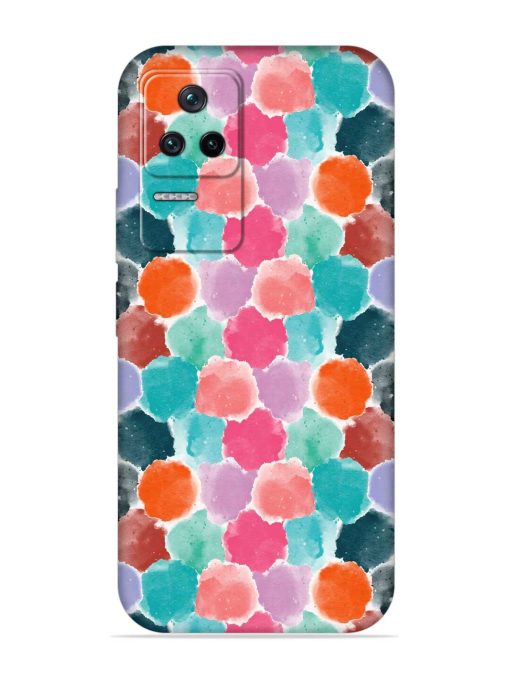 Colorful Seamless Pattern Embossed Soft Silicone Case for Poco F4 (5G)