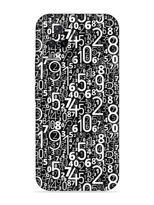 Many Numbers Different Embossed Soft Silicone Case for Poco F4 (5G)