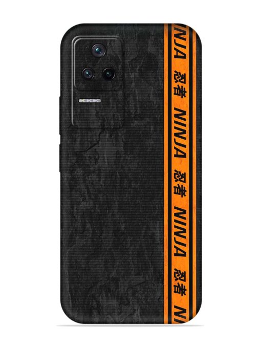 Ninja Srtips Embossed Soft Silicone Case for Poco F4 (5G) Zapvi