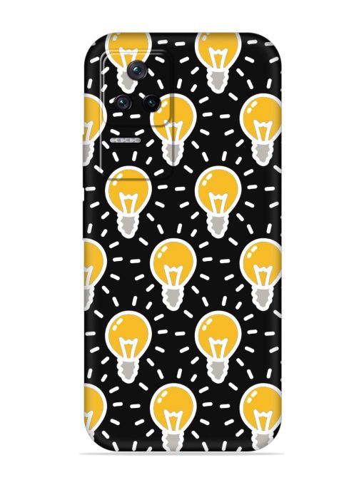 Light Bulb Seamless Embossed Soft Silicone Case for Poco F4 (5G)