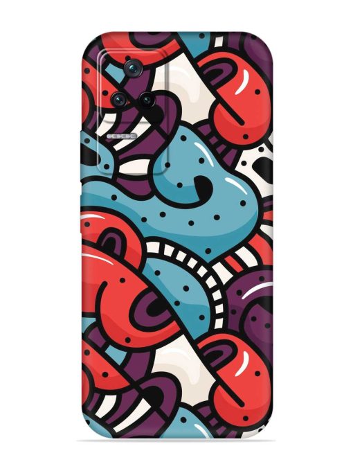 Seamless Backdrop Colorful Embossed Soft Silicone Case for Poco F4 (5G) Zapvi