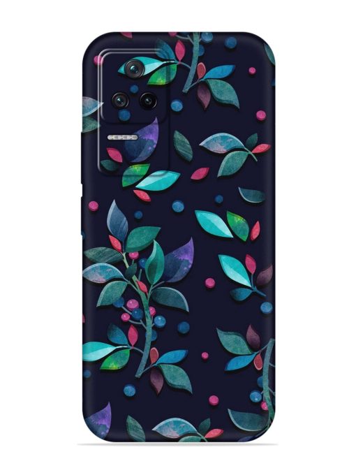 Decorative Watercolor Flower Embossed Soft Silicone Case for Poco F4 (5G)