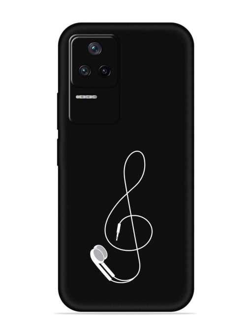 Music Earphone Vector Embossed Soft Silicone Case for Poco F4 (5G)