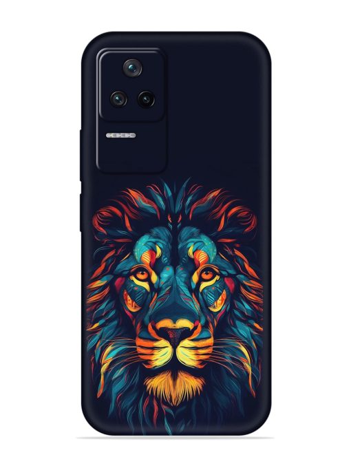 Colorful Lion Embossed Soft Silicone Case for Poco F4 (5G) Zapvi