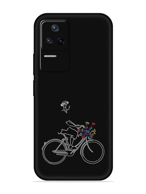 Minimalist Cycle Art Embossed Soft Silicone Case for Poco F4 (5G) Zapvi