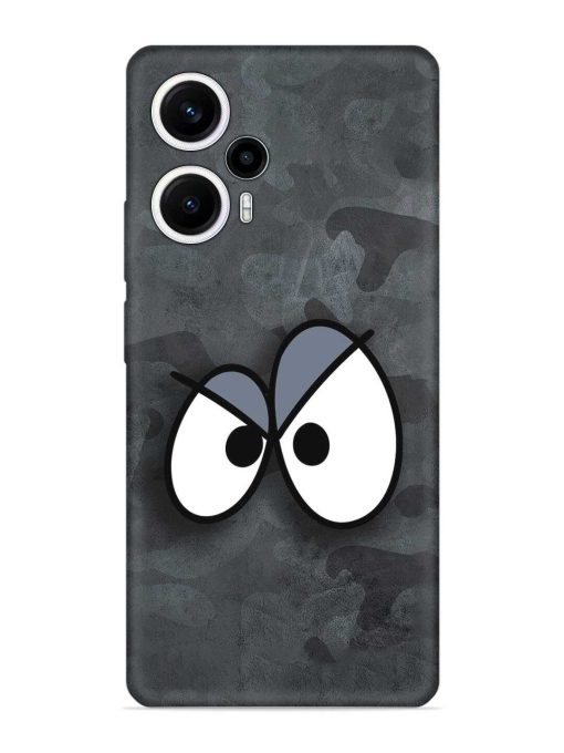 Big Eyes Night Mode Embossed Soft Silicone Case for Poco F5 (5G) Zapvi