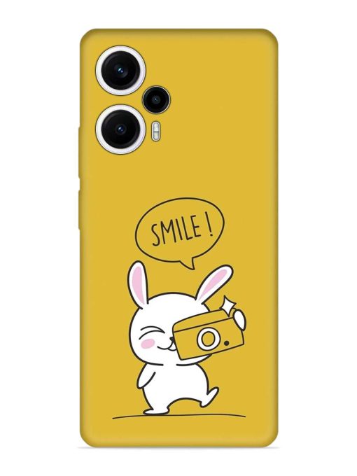 Hey Smile Please Embossed Soft Silicone Case for Poco F5 (5G) Zapvi