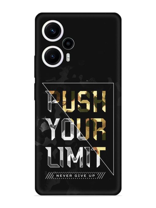 Push Your Limits Embossed Soft Silicone Case for Poco F5 (5G) Zapvi