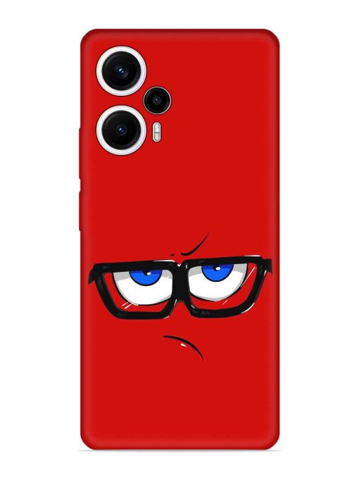 Rad Angry Face Embossed Soft Silicone Case for Poco F5 (5G)