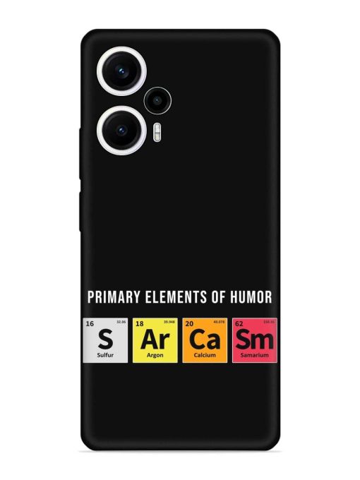 Primary Elements Humor Embossed Soft Silicone Case for Poco F5 (5G) Zapvi